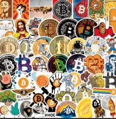 Yoimckay 50 Stück Bitcoin-Aufkleber, Bitcoin Stickers, Aufkleber für virtuelles Münzen, Kryptowährung, virtuelle Währung, wasserdichte Vinyl-Aufkleber, für Laptop, Gitarre, Skateboard, für Kinder von Yoimckay