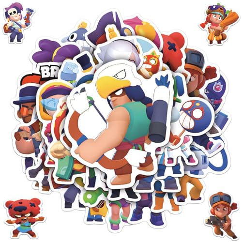 Yoimckay 51 Stück Aufkleber Spiele, Niedliche Cartoon Aufkleber, Graffiti Asthetic Aufkleber, wasserdichte Vinyl-Aufkleber, Cute Kawaii Stickers, Mode personalisierte dekorative Aufkleber, für Laptop, von Yoimckay