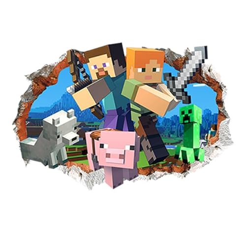 Yoimckay Aufkleber Creeper, Wandaufkleber, Kinderzimmer, Babyzimmer, Wanddekoration, Gamer, 3D, Wandaufkleber, für Jungen, Schlafsaal, für Kinder, Schlafzimmer, Dekoration, PVC, selbstklebend Yoimckay Aufkleber Creeper, Wandaufkleber, Kinderzimmer, Babyzimmer, Wanddekoration, Gamer, 3D, Wandaufkleber, für Jungen, Schlafsaal, für Kinder, Schlafzimmer, Dekoration, PVC, selbstklebend von Yoimckay