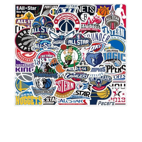 Yoimckay Basketball-Aufkleber, lustig, kreativ, DIY, selbstklebend, Vinyl, wasserdicht, für Laptop, Stoßstange, Wasserflaschen, Computer, 50 Stück Yoimckay Basketball-Aufkleber, lustig, kreativ, DIY, selbstklebend, Vinyl, wasserdicht, für Laptop, Stoßstange, Wasserflaschen, Computer, 50 Stück von Yoimckay