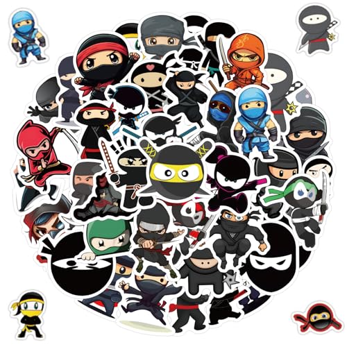 Yoimckay Ninja-Aufkleber, niedliche Cartoon-Charaktere, Graffiti-Aufkleber, wasserdicht, selbstklebend, lustig, für Laptop, Skateboard, Gepäck, Scrapbooking, 60 Stück Yoimckay Ninja-Aufkleber, niedliche Cartoon-Charaktere, Graffiti-Aufkleber, wasserdicht, selbstklebend, lustig, für Laptop, Skateboard, Gepäck, Scrapbooking, 60 Stück von Yoimckay