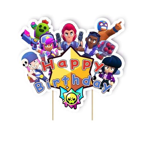 Yoimckay Tortenaufleger Brwl Strs, Kindergeburtstag Deko, Cartoon Cake Topper für Kinder, Happy Birthday Tortendeko, Torten Zubehör, Geburtstagsdeko für Party, Geburtstag Deko, Jungen und Mädchen Yoimckay Tortenaufleger Brwl Strs, Kindergeburtstag Deko, Cartoon Cake Topper für Kinder, Happy Birthday Tortendeko, Torten Zubehör, Geburtstagsdeko für Party, Geburtstag Deko, Jungen und Mädchen von Yoimckay