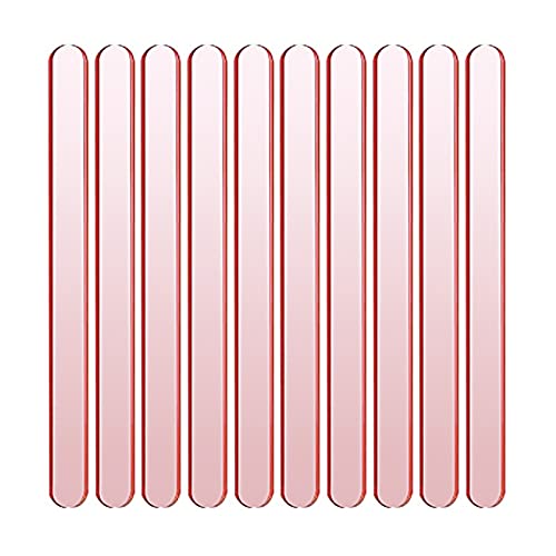 Eisstäbchen, wiederverwendbar, gratfrei, Acryl-Kuchenstäbchen, Dessert-Maker für Wohnheim, Rosa, 10 Stück von Yokawe