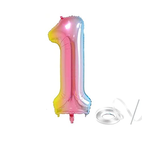 Yokimico Geburtstags-Luftballons in 1 Farbverlauf, Riesige Zahlen 0 1 2 3 4 5 6 7 8 9, Luftballons für Geburtstag, Jahrestag, Hochzeit, Party, Dekoration Yokimico Geburtstags-Luftballons in 1 Farbverlauf, Riesige Zahlen 0 1 2 3 4 5 6 7 8 9, Luftballons für Geburtstag, Jahrestag, Hochzeit, Party, Dekoration von Yokimico