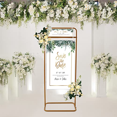 150 cm Hochzeit Zeichen Stand, Staffelei Ständer für Hochzeitsschild und Poster, Gold Willkommensschild Rahmen, Sitzplan Hochzeit Rahmen, Hochzeit Zeichen Floral Zeremonie Dekorationen 150 cm Hochzeit Zeichen Stand, Staffelei Ständer für Hochzeitsschild und Poster, Gold Willkommensschild Rahmen, Sitzplan Hochzeit Rahmen, Hochzeit Zeichen Floral Zeremonie Dekorationen von Yolancity