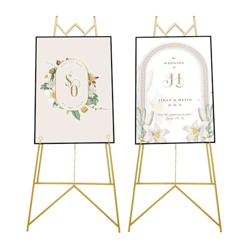 Staffelei Willkommensschild Hochzeit, Staffelei Hochzeit abnehmbare Design, Leinwand Halterung Dekoständer Staffelei Gold, Tragbare Staffelei für Hochzeiten, Feiern, Partys, Kunstausstellungen Staffelei Willkommensschild Hochzeit, Staffelei Hochzeit abnehmbare Design, Leinwand Halterung Dekoständer Staffelei Gold, Tragbare Staffelei für Hochzeiten, Feiern, Partys, Kunstausstellungen von Yolancity
