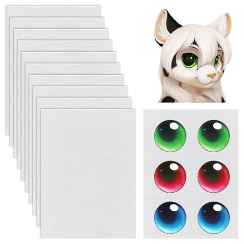 10 Stück Custom Fursuit Eye Mesh 30 * 20cm Weißes Sublimiertes PVC-Netz Wasserdichtes Bedruckbares Netz für Furries Cosplay Requisiten Fursuits von Yolev