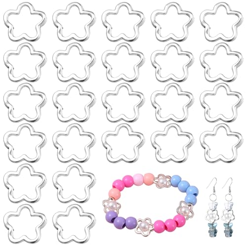 100 Stück Perlenrahmen Mit Hohlen Blumen Rahmen Silber 15 mm Abstandsperlen Doppelloch Zwischenperlen Zinklegierungs für Schmuck Ohrringe Basteln Perlenzubehör Blumenperle 100 Stück Perlenrahmen Mit Hohlen Blumen Rahmen Silber 15 mm Abstandsperlen Doppelloch Zwischenperlen Zinklegierungs für Schmuck Ohrringe Basteln Perlenzubehör Blumenperle von Yolev