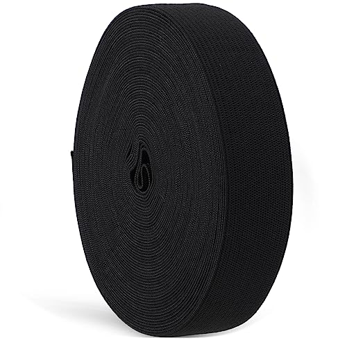 Yolev 10m Gummiband zum Nähen Schwarz 25mm Breit Gummiband Hochelastisches Gestricktes Gummiband für Heimnähen Stoff Bekleidungs Zubehör von Yolev