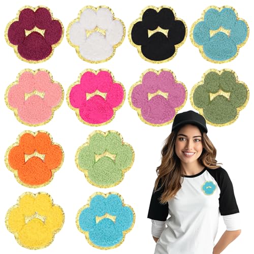 12 Stück Patches zum Aufbügeln Chenille Bügelbilder für Textilien Patches Flicken Bunt Hundepfote Pfotenmuster Bügelflicken Applikation für Kleider Jeans Mützen Schuhe Hemden Jacken Rucksäcke 12 Stück Patches zum Aufbügeln Chenille Bügelbilder für Textilien Patches Flicken Bunt Hundepfote Pfotenmuster Bügelflicken Applikation für Kleider Jeans Mützen Schuhe Hemden Jacken Rucksäcke von Yolev