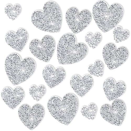 20 Stück Glitzer Bügelbilder Herz Aufnäher Patches zum Aufbügeln Bügelpatches in Herzform für Kleidung Jeans Schuhe Hüte 20 Stück Glitzer Bügelbilder Herz Aufnäher Patches zum Aufbügeln Bügelpatches in Herzform für Kleidung Jeans Schuhe Hüte von Yolev