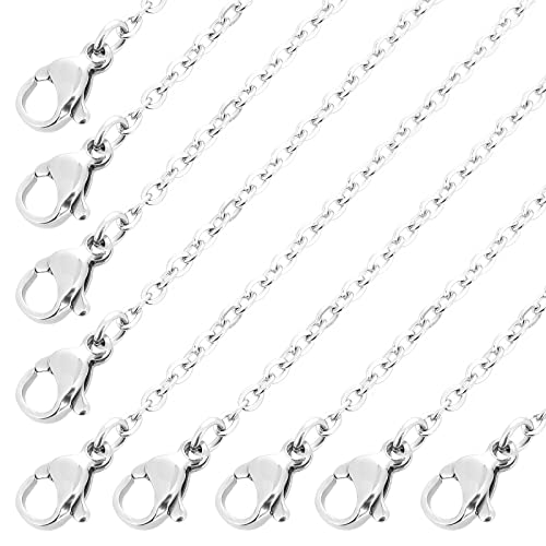 24 Stück Edelstahl Halskette Gliederkabelkette Frauen Kette Männer mit Karabinerverschluss für DIY Schmuckherstellung Zubehör Edelstahlkette Meterware Herren Edelstahl Schmuck Ketten Ohne Anhänger 24 Stück Edelstahl Halskette Gliederkabelkette Frauen Kette Männer mit Karabinerverschluss für DIY Schmuckherstellung Zubehör Edelstahlkette Meterware Herren Edelstahl Schmuck Ketten Ohne Anhänger von Yolev