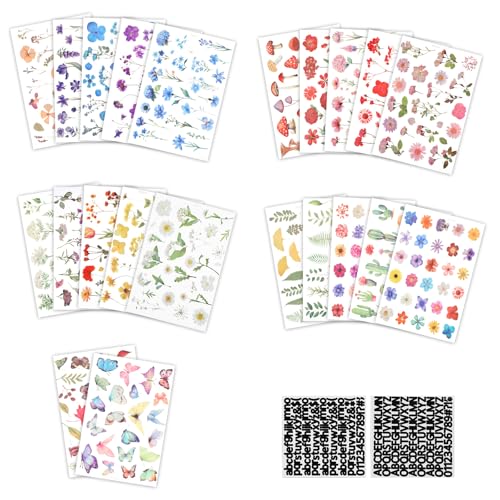 500 Stück Blumen Scrapbook Stickers 260 Stück Selbstklebende Alpha Zahlen Symbol Stickers Wasserfest Dekorative Papier Aufkleber für Fotoalbum Notizbuch Scrapbooking Journaling DIY Zubehör 500 Stück Blumen Scrapbook Stickers 260 Stück Selbstklebende Alpha Zahlen Symbol Stickers Wasserfest Dekorative Papier Aufkleber für Fotoalbum Notizbuch Scrapbooking Journaling DIY Zubehör von Yolev