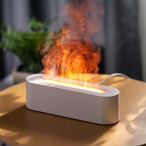 Flammen Aroma Diffuser, 150ML Ätherische Öle Diffuser mit 3 Timer und 7 Farbe Leuchtet, Wasserlose Abschaltautomatik, Humidifier DuftöL Diffuser Duftlampe für Kinder, Zuhause Büro, Raumduft oder Yoga Flammen Aroma Diffuser, 150ML Ätherische Öle Diffuser mit 3 Timer und 7 Farbe Leuchtet, Wasserlose Abschaltautomatik, Humidifier DuftöL Diffuser Duftlampe für Kinder, Zuhause Büro, Raumduft oder Yoga von Yolispa
