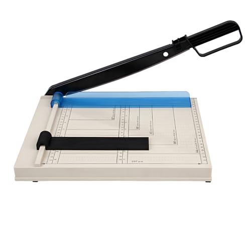 Yolispa Papierschneider mit Automatischer Sicherheits, Hebelschneider A4 Papierschneider Schneiden Papier Schneidebrett 12 Blätter Kapazität für Scrapbooking, Bastelpapier, Foto Yolispa Papierschneider mit Automatischer Sicherheits, Hebelschneider A4 Papierschneider Schneiden Papier Schneidebrett 12 Blätter Kapazität für Scrapbooking, Bastelpapier, Foto von Yolispa