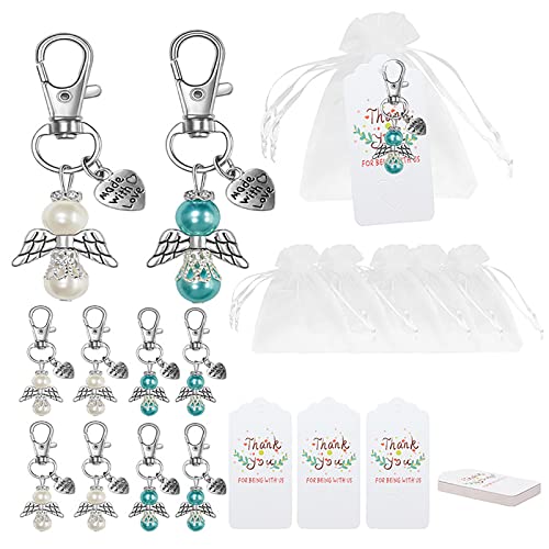 Yolispa Schutzengel Anhänger, 50 Stück Schutzengel Schlüsselanhänger mit Organza Beutel und Danke Tag, Kleinen Engel Schlüsselanhänger Set, für Gastgeschenk Taufe, Gastgeschenke Hochzeit Yolispa Schutzengel Anhänger, 50 Stück Schutzengel Schlüsselanhänger mit Organza Beutel und Danke Tag, Kleinen Engel Schlüsselanhänger Set, für Gastgeschenk Taufe, Gastgeschenke Hochzeit von Yolispa