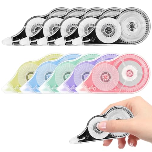Yolistar 10 Stück Korrekturbänder Set,8m x 5mm Correction Tape,Roller Correction Tape mit Schutzkappe,Korrigieren Roller,School Supplies für Kinder Schüler Büro Zuhause Schule（Mehrfarbig） von Yolistar