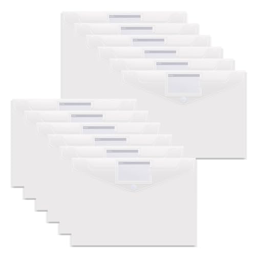 Yolistar 12 Stück Dokumententasche A4 Transparente Mappen,Dokumentenmappe A4 mit lochrand klettverschluss und etikettentasche,Etikettentasche wasserdicht,Dokumente Organisieren Yolistar 12 Stück Dokumententasche A4 Transparente Mappen,Dokumentenmappe A4 mit lochrand klettverschluss und etikettentasche,Etikettentasche wasserdicht,Dokumente Organisieren von Yolistar