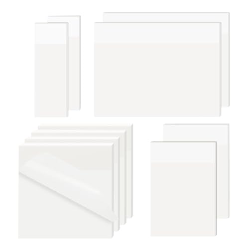 Yolistar 500 Blätter Transparente Haftnotizen,Wasserdichte Selbstklebendes Sticky Notes,vier Größen durchsichtige Notizzettel,Wasserfest und Wiederbeschreibbar für schulsachen,lehrerbedarf von Yolistar