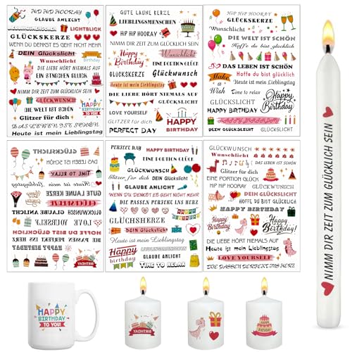 Yolistar 6pcs Kerzentattoos Eukalyptus, A5 kerzenaufkleber Wassertransferdruck, Kerzenfolie, Kerzen dekorieren, kerzenaufkleber Sticker für Happy Birthday, Hochzeit Geburtstag Party Yolistar 6pcs Kerzentattoos Eukalyptus, A5 kerzenaufkleber Wassertransferdruck, Kerzenfolie, Kerzen dekorieren, kerzenaufkleber Sticker für Happy Birthday, Hochzeit Geburtstag Party von Yolistar