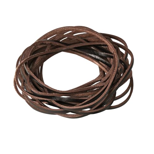 4m Lederband Kette, Lederschnur Rindsleder, Biegsam Haltbar, Rindslederschnur für Leder Schuhspitzen, Halskette, DIY Handwerk und Schmuck Herstellung von Yoljun