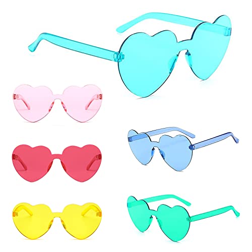 Yomaido 6/10 Stück Herz| Rund Party Brillen| Sonnenbrille, Lustige Partybrillen, Randlose Hippie Herzförmige Brille,für Geburtstagsfeier, Fasching, Karneval, Malle, für Kinder und Erwachsene Yomaido 6/10 Stück Herz| Rund Party Brillen| Sonnenbrille, Lustige Partybrillen, Randlose Hippie Herzförmige Brille,für Geburtstagsfeier, Fasching, Karneval, Malle, für Kinder und Erwachsene von Yomaido