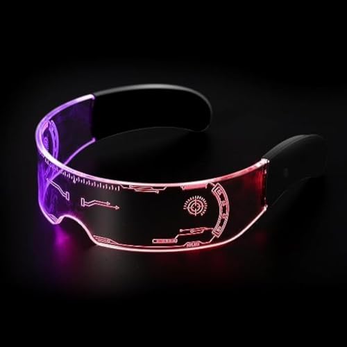 Yomaido 7-Color Cyberpunk LED Brille,LED Leuchtende Brille, Neon Brille Rave Brille,Festival Cool Stuff für Cyberpunk Cosplay, Bar, Club, Partybrille Yomaido 7-Color Cyberpunk LED Brille,LED Leuchtende Brille, Neon Brille Rave Brille,Festival Cool Stuff für Cyberpunk Cosplay, Bar, Club, Partybrille von Yomaido