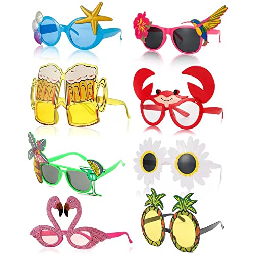 Yomaido 8 Stück Party Brille, Lustige Sonnenbrille Hawaii Tropical Brille, Luau Partybrillen für Cocktailparty Accessoires Sommer Aloha Party Zubehör, Foto Requisiten Kinder Erwachsene Yomaido 8 Stück Party Brille, Lustige Sonnenbrille Hawaii Tropical Brille, Luau Partybrillen für Cocktailparty Accessoires Sommer Aloha Party Zubehör, Foto Requisiten Kinder Erwachsene von Yomaido