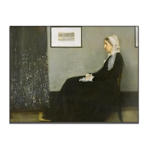 Yomcut James Mcneill Whistler-Poster – Whistler's Mother Poster – berühmte Ölgemälde-Reproduktion – Kunstleinwand Wanddekoration – Schlafzimmer Wohnzimmer Büro Heimdekoration ungerahmt (30 x 40 cm) von Yomcut