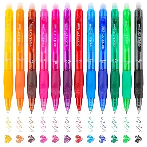 Yomersiah 12 Farben Bunte Stifte Set Tintenroller, Radierbarer Stift Kugelschreiber mit Radiergummi Bunt Set, Gelstifte Radierbar Strichstärke 0,5 mm, Löschbarer Gelstift für Mäppchen Kinder Yomersiah 12 Farben Bunte Stifte Set Tintenroller, Radierbarer Stift Kugelschreiber mit Radiergummi Bunt Set, Gelstifte Radierbar Strichstärke 0,5 mm, Löschbarer Gelstift für Mäppchen Kinder von Yomersiah