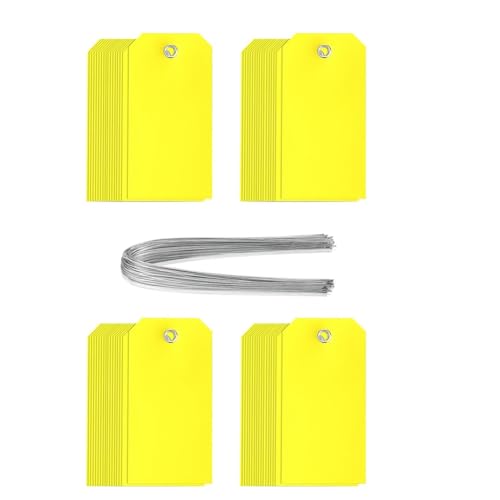 Yominerr 200pcs Plastikversand -Tags mit Drahtschüttungsschild -Plastikkennzeichnung für Geräte Autoteile Garage Aufbewahrung für Außenpäckinventarregal Gelbgelb Gelb Yominerr 200pcs Plastikversand -Tags mit Drahtschüttungsschild -Plastikkennzeichnung für Geräte Autoteile Garage Aufbewahrung für Außenpäckinventarregal Gelbgelb Gelb von Yominerr
