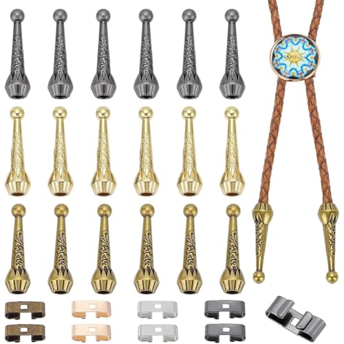 Yominerr 4-Farben-Bolotie-Befestigungs-Set, Bolotie-Schiebeverschlüsse für die Herstellung Von Boloties, Schmuckherstellung, DIY-Bastelarbeiten, Kleidungsdekoration von Yominerr