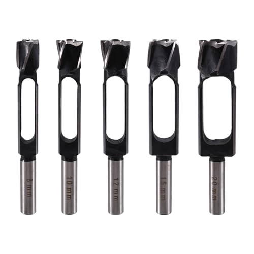 Yominerr 5 Stück 8-20 mm Holzbearbeitungsbohrer, Schnellarbeitsstahl, Rundstabschneider, Rundholz, Zapfenbohrer, Hülsenlochbohrer Yominerr 5 Stück 8-20 mm Holzbearbeitungsbohrer, Schnellarbeitsstahl, Rundstabschneider, Rundholz, Zapfenbohrer, Hülsenlochbohrer von Yominerr