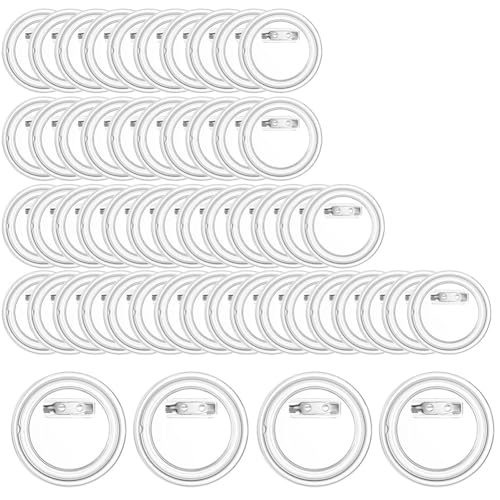Yominerr 50 Stück Transparente Anstecknadeln, Buttons, Anstecker, zum Basteln, Benutzerdefinierte Anstecknadeln, Blanke Anstecknadeln für Heimwerkerarbeiten von Yominerr