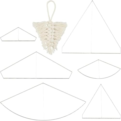 Yominerr 6 Stk. Acrylschablone für Makramee-Fransenschneider, Ausschnitte für DIY-Makramee-Quasten- von Yominerr