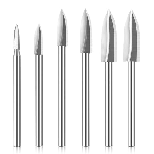 Yominerr 6-Teiliges Holzschnitzbohrer-Set, 1/8 HSS-Drehwerkzeug, Gravurbohrer-Set, DIY-Holzschnitzbohrer, Basteln, Schleifen Yominerr 6-Teiliges Holzschnitzbohrer-Set, 1/8 HSS-Drehwerkzeug, Gravurbohrer-Set, DIY-Holzschnitzbohrer, Basteln, Schleifen von Yominerr