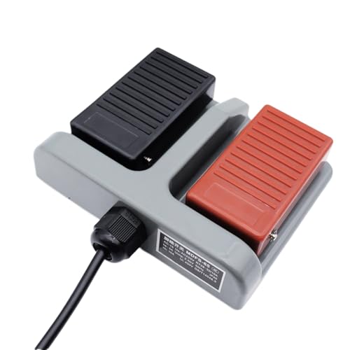 Yominerr Fußschalter MDFS-65 Doppel-Fußpedalschalter Selbstrückstellend mit Kabel 3A/220VAC Yominerr Fußschalter MDFS-65 Doppel-Fußpedalschalter Selbstrückstellend mit Kabel 3A/220VAC von Yominerr