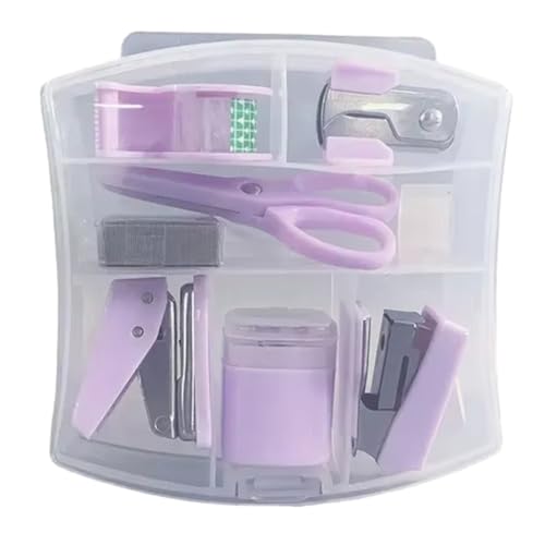 Yominerr Mini-Heftgerät, Hefter, Locher, Klebeband-Maschine, Set, Multifunktional, für Schreibwaren, Sammelalbum, Werkzeugkasten, Büro, Schule, Lila Yominerr Mini-Heftgerät, Hefter, Locher, Klebeband-Maschine, Set, Multifunktional, für Schreibwaren, Sammelalbum, Werkzeugkasten, Büro, Schule, Lila von Yominerr