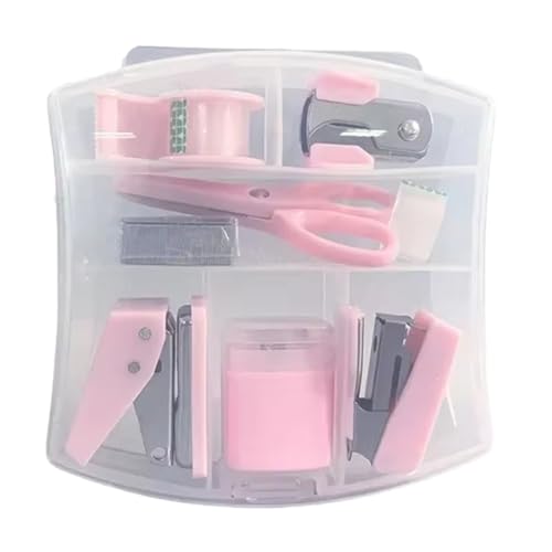 Yominerr Mini-Heftgerät, Hefter, Locher, Klebeband-Maschine, Set, Multifunktional, für Schreibwaren, Sammelalbum, Werkzeugkasten, Büro, Schule, Rosa Yominerr Mini-Heftgerät, Hefter, Locher, Klebeband-Maschine, Set, Multifunktional, für Schreibwaren, Sammelalbum, Werkzeugkasten, Büro, Schule, Rosa von Yominerr