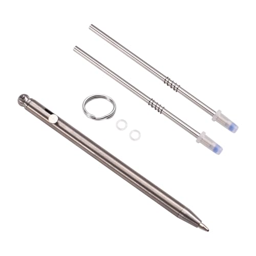 Yominerr Mini Kompakter Schraubenstift Tragbarer Metall-Kugelschreiber für Reisen für Gästesignaturen Titanfarbe Yominerr Mini Kompakter Schraubenstift Tragbarer Metall-Kugelschreiber für Reisen für Gästesignaturen Titanfarbe von Yominerr