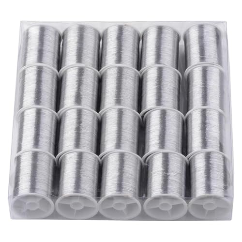 Yominerr Stickerei Floss String Polyester Tinsel -Schnur Glitzer Sticksloss Floss String Silber Yominerr Stickerei Floss String Polyester Tinsel -Schnur Glitzer Sticksloss Floss String Silber von Yominerr