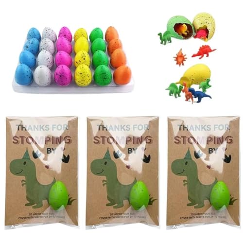 Yominerr Valentinstag, 24-Teiliges Dinosaurier-Valentinstagsset, Schulpreise, Zubehör, Dinosaurier-Eier, Spielzeug, Valentinstag von Yominerr