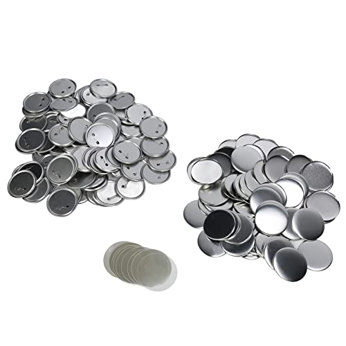 Yomiyuyr Blind-Taste-Abzeichen Teile Set Runde Pin-Kit, Metalloberteil mit Schnapp-Fit-Kunststoff-Rücken und Löschabdeckung, für die Bewerbung für Abzeichen, 58 mm, 100 Sätze Yomiyuyr Blind-Taste-Abzeichen Teile Set Runde Pin-Kit, Metalloberteil mit Schnapp-Fit-Kunststoff-Rücken und Löschabdeckung, für die Bewerbung für Abzeichen, 58 mm, 100 Sätze von Yomiyuyr