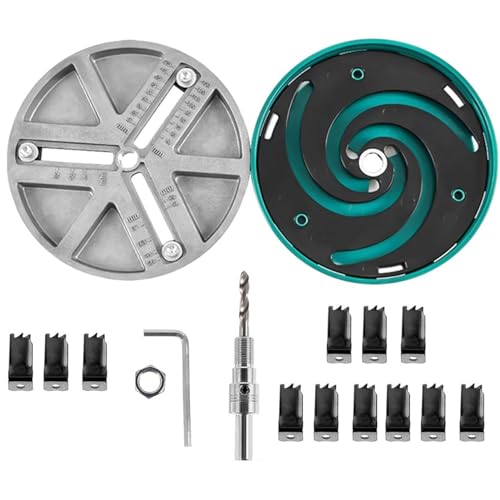 Yomiyuyr Hole Saw Saw Kit, anpassbarer runder Opener, Multi -Blades -Design, für Holzbearbeitungsanwendungen, 1,8-5 Zoll Stanzdurchmesser Yomiyuyr Hole Saw Saw Kit, anpassbarer runder Opener, Multi -Blades -Design, für Holzbearbeitungsanwendungen, 1,8-5 Zoll Stanzdurchmesser von Yomiyuyr
