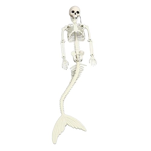 Yomiyuyr Meerjungfrau-Skelett-Dekoration, hochwertiger Kunststoff für Halloween, Kostüme und Partys, 84,9 cm Yomiyuyr Meerjungfrau-Skelett-Dekoration, hochwertiger Kunststoff für Halloween, Kostüme und Partys, 84,9 cm von Yomiyuyr