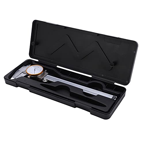 Yomiyuyr -Zifferblattssattel, Messstromwerkzeug, Stahlleser mit Tiefenstab für dimensionale Lektüre in mechanischen Einstellungen 0-150 mm von Yomiyuyr