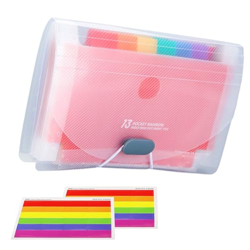 Karteikarten-Organizer mit 13 Fächern, A6, bunte Trennblätter für Schule, Büro und Studium, tragbare Karteikarten-Aufbewahrung Karteikarten-Organizer mit 13 Fächern, A6, bunte Trennblätter für Schule, Büro und Studium, tragbare Karteikarten-Aufbewahrung von Yonfas