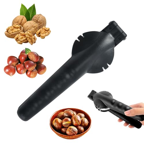 YongSral Kastanien Schneider, Maronizange Edelstahl, Maronen Schneider, Chestnut Opener, Kastanien Clip, Maronenzange, Kastanienöffner, kastanienklammer, Verwendet für Walnüsse, Kastanien (Schwarz) von YongSral