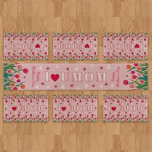 Eleganter Tischläufer und Platzdeckchen mit Blumenmuster, moderne Leinenoptik, Aquarell-Blumendruck, waschbar, Esstischdekoration für Urlaub, Party, Küche, Tischdekoration, saisonale Dekoration (#6 Eleganter Tischläufer und Platzdeckchen mit Blumenmuster, moderne Leinenoptik, Aquarell-Blumendruck, waschbar, Esstischdekoration für Urlaub, Party, Küche, Tischdekoration, saisonale Dekoration (#6 von YongXinMY