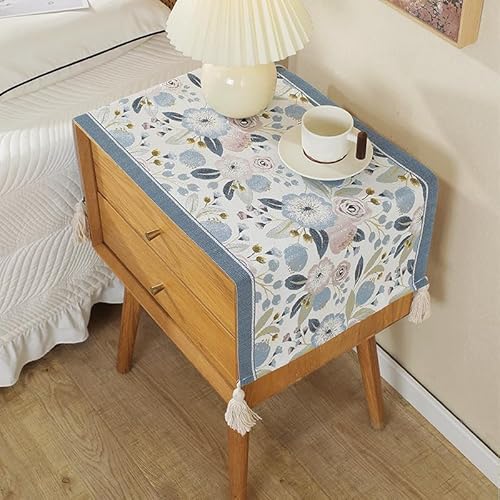 YongXinMY Jacquard-Nachttischdecke, rustikal, Boho, rutschfest, staubdicht, Tischdecke für Schlafzimmer, Nachttisch, Kühlschrank, Mikrowelle, Waschmaschine, Couchtisch, Heimdekoration (#6,35 x 60 cm) von YongXinMY